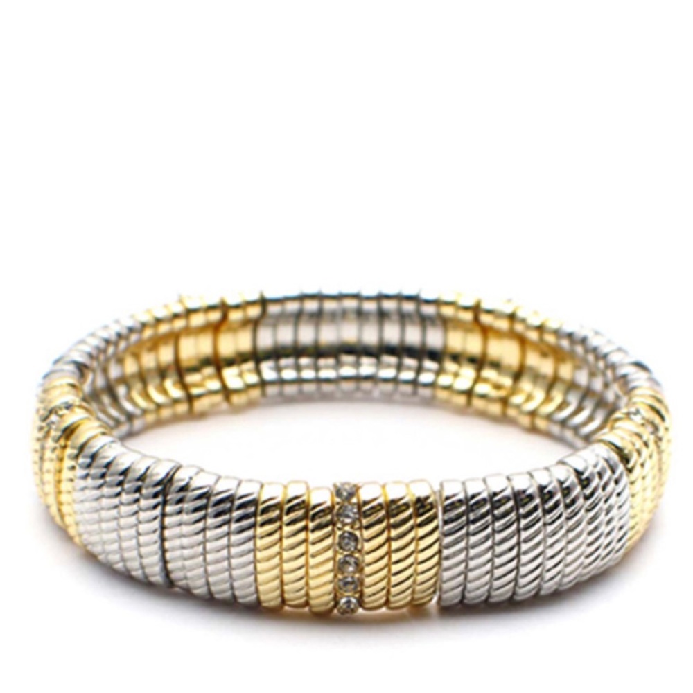 Two Tone Stretch Bracelet